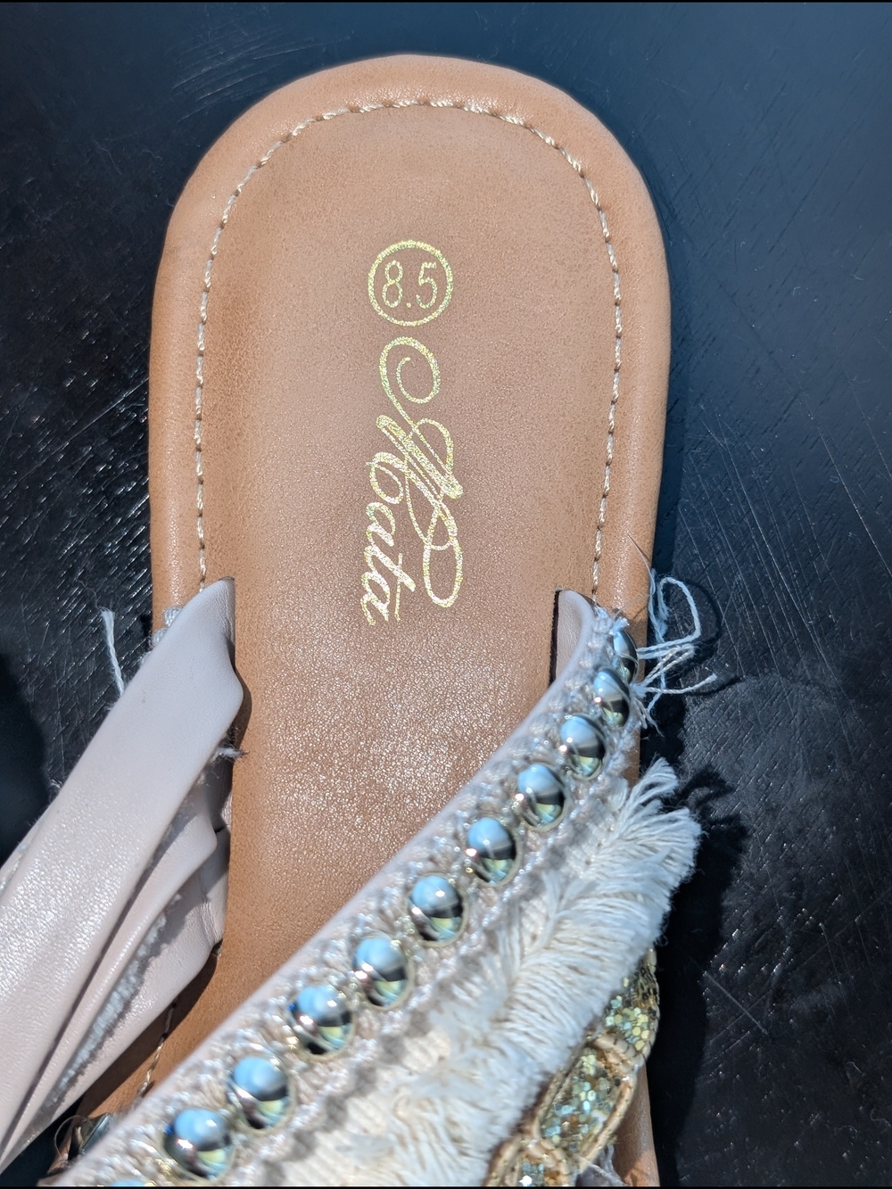 Boho Multi-Strap Slide Sandals - Never Worn - Picture 2 of 3